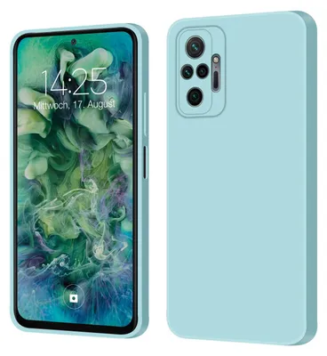 Produktbild von Hülle für Xiaomi Redmi Note 10 Pro Case Cover Bumper Smartphone Softgrip Schutzhülle Farbe: Hellblau