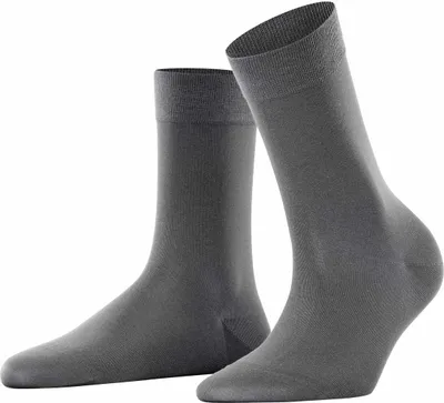 Produktbild von FALKE Baumwolle Touch damessokken, katoen, grijs (platinum)