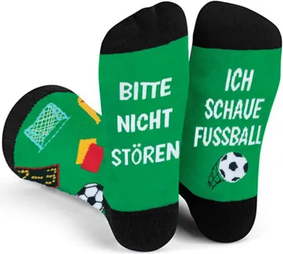 Produktbild von Lustige Fußballsocken mit Spruch für Männer - Geschenkidee Fußballfans