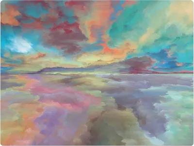 Produktbild von Wolken in Pastellfarben – Bodenschutzmatte – Stuhlunterlage 120x90 cm – Rutschfest – Hartbodenmatte