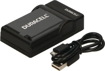 Produktbild von Duracell DRF5982, USB, Indoor Batterieladegerät, FujiFilm NP48, NP-50, Pentax D-LI68, Kodak KLIC-7004, Schwarz, 5 V, 5 V