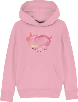 Produktbild von Mr. & Mrs. Panda Kinderpullover Einhorn Schwein 12-14 Jahre (152/164) - Baumwolle Pink - Geschenk, English, Unicorn, Einhörner, Hoody, Kinderbekleidung, Sweatshirt, Spaß