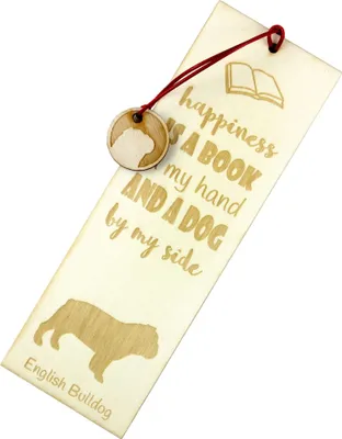 Image de Boulogue anglais - Marque-page avec chien, marque-page personnalisé, accessoire pour lecteur de la marque Art-Dog