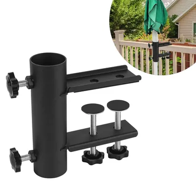 Immagine prodotto di Supporto robusto per ombrellone con morsetto, ideale per balconi