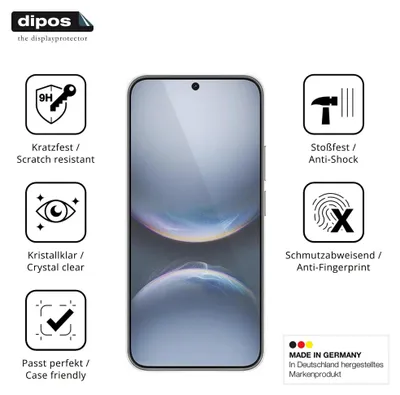 Produktbild von 2x Schutzfolie für Huawei Nova 14 Lite - Anti-Shock 9H Folie dipos Glass Kunststoffglas