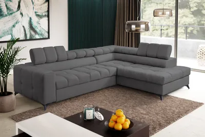Produktbild von FurMeb24 - Ecksofa AMBER - RECHTE SEITE , Sofa mit  Bettk€sten und Schlaffunktion - VENA 08