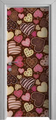 Produktbild von Tür Selbstklebende 80x210 cm Türfolie Türtapete Klebefolie - schokoladefarbene Muster