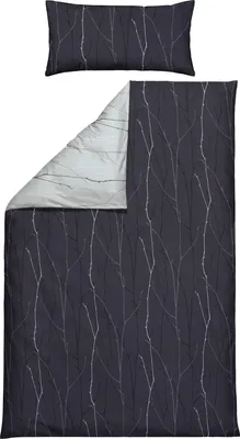 Produktbild von REDBEST Wendebettwäsche anthrazit-grau 1x 135x200 cm + 1x 40x80 cm