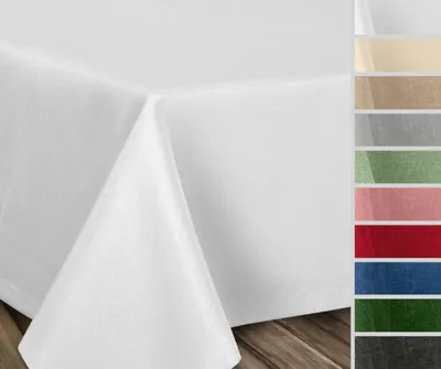 Produktbild von Fleckenabweisende bügelfreie Tischdecke mit Lotuseffekt, Leinenoptik, Farbe und Größe wählbar,Weiß