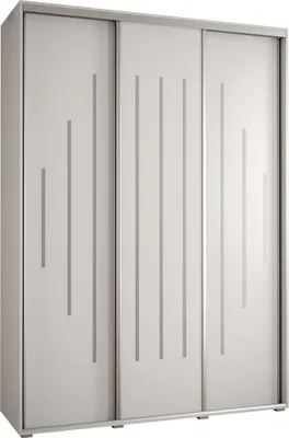 Produktbild von MEBLE KRYSPOL Davos 12 Schrank, drei Türen - 235,2x180x45 cm - Weiß Weiß Silber