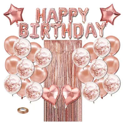 Immagine prodotto di Set di palloncini - Decorazione - Palloncini per compleanno - Compleanno - per la festa - Buon Compleanno - rosa