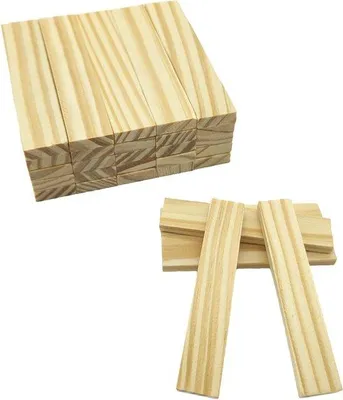 Image de Blocs de construction en bois 100 x 20 x 7 mm pour le bricolage et la construction