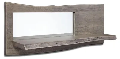 Produktbild von MASSIVMOEBEL24.DE Wandregal Akazie 101x22x38 grau lackiert PURE ACACIA #907