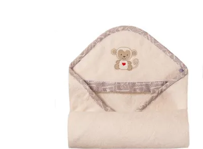 Produktbild von Baby-Bademantel 100x100 BAMBUS Creme