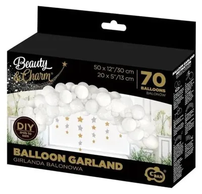 Produktbild von B&C Ballongirlande, weiß, 70 Stück – Godan