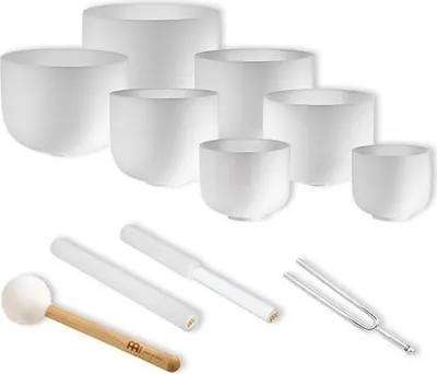 Produktbild von Meinl Sonic Energy Singing Bowl Chakra Set CSBSETCHA mit Stimmgabel