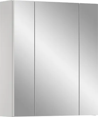 Produktbild von Badezimmer Spiegelschrank mit 60 cm Breite in weiß, 3 Spiegeltüren mit 3D-Funktion - IGGESUND-158