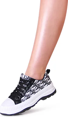 Produktbild von topschuhe24 2541 Damen Print Sneaker Plateau Turnschuhe , Farbe:Schwarz, Größe:39 EU