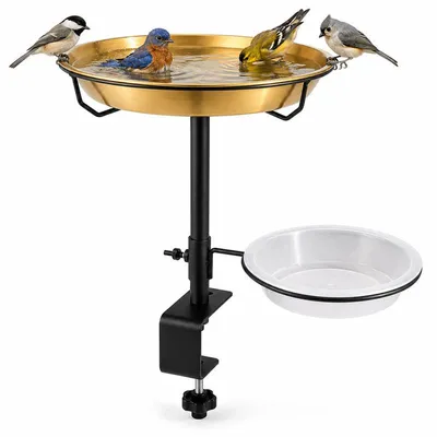 Produktbild von Vogeltränke Winterfest, Vogelfutterhaus für Balkongeländer, Abnehmbare Vogelbad Schüssel für Wildvögel, Balkon & Garten 32×32×6 cm