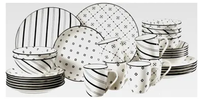 Produktbild von Kombiservice Fusion schwarz 30-teilig