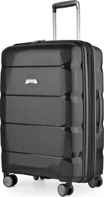 Produktbild von Hauptstadtkoffer Britz - leichter Koffer mit 4 Doppel-Rollen erweiterbar, robuster Check-In Trolley, Aufgabegepäck Rollkoffer 66 cm, 68 Liter,Schwarz