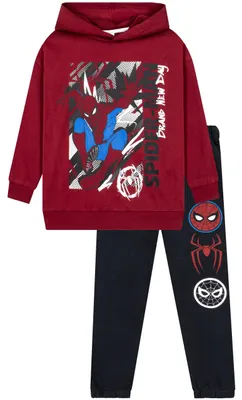 Produktbild von Marvel Jungen Spiderman Comic Hoodie und Jogger Set Brand New Day, Rot 98