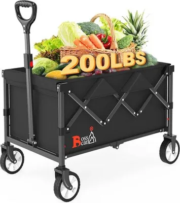 Imagen del producto de Famanu Faltwagen de gran capacidad: ruedas para todo terreno, portavasos y tejido sin olores