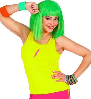 Image de Débardeur | Jaune fluo - Costume disco des années 80