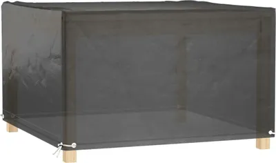 Image de vidaXL Couverture pour meubles de jardin 8 oeillets 132x132x80 cm Carré