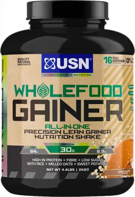 Produktbild von USN Wholefood Gainer (2000g) Chocolate - Gewichtszunahme - Ohne Kreatin