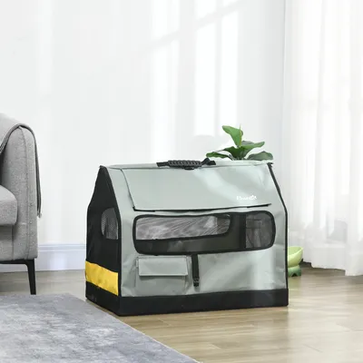 Produktbild von Hundeanhänger Fahrradanhänger 3-in-1, Tieranhänger & Tierhaus, Hunde-Fahrradanhänger, Grau | 132 x 65 x 74 cm | bis 10 kg | Oxfordstoff & Stahlrahmen