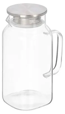 Produktbild von Borosilikatglas-Karaffe mit Edelstahldeckel