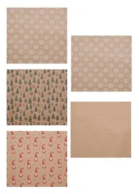 Produktbild von 5 Rollen Geschenkpapier für Weihnachten mit jeweils 2 x 0,7 m - Geschenkverpackung - Weihnachtspapier - Weihnachtsgeschenkpapier