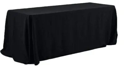 Rechteckige Tischdecke aus Polyester, Schwarz, 177,8 x 365,8 cm
