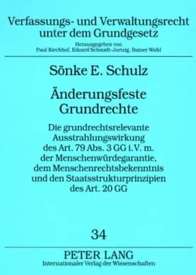 Produktbild von Änderungsfeste Grundrechte
