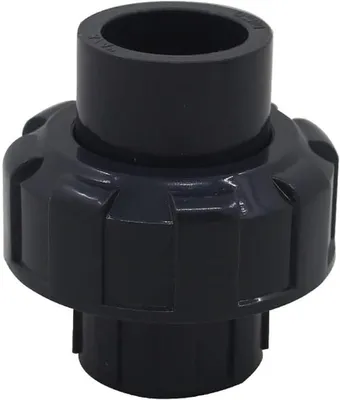 Productafbeelding van PVC Koppeling - Driestukkoppeling PVC - Waterleiding Reparatie - Drukbestendig Ontwerp - Binnen Diameter 20mm - Zwart