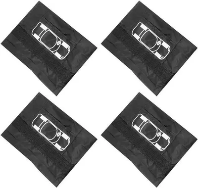 Image de Lot de cache-roues noirs pour caravane, protection anti-UV, imperméables