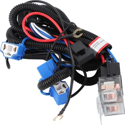 Image de Faisceau de câbles de relais de phares H4, 4 feux, augmenter la luminosité, accessoires pour voiture, 12 V, 50 W, 40 A