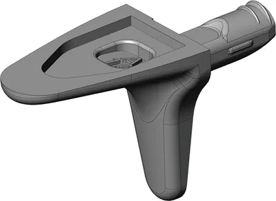 Produktbild von Optimus Steckbodenträger 1 Zapfen Bohrung 3mm Zamak vernickelt 100 Stück