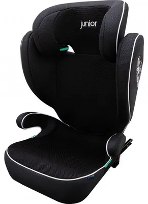Immagine prodotto di seggiolino auto 2 in 1 con ISOFIX, standard i-Size ECE R129 per bambini da 100-150 cm, seggiolino auto regolabile in altezza, nero |Basic Plus by PETEX