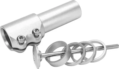 Zdjęcie produktu dla Podwyższenie mostka do roweru górskiego, aluminium, adapter do podwyższenia kierownicy do widelca 28,6 mm, srebrny