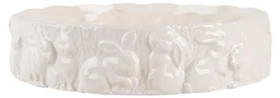 Produktbild von Clayre & Eef Maßstab Ø 20x5 cm Weiß Keramik Kaninchen