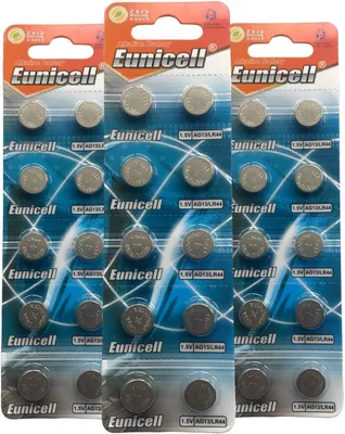 Image de Piles bouton AG13 LR44, 1,5 V, lot de 100, pour montres et appareils