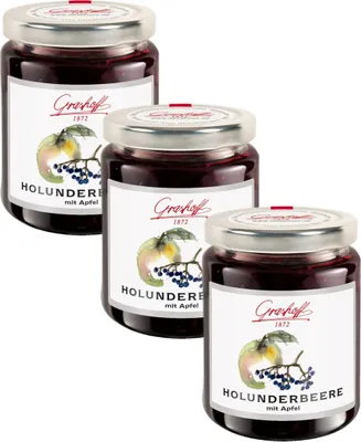Immagine prodotto di Grashoff Sambuco con confettura di mele Extra 250g confezione da 3 pezzi