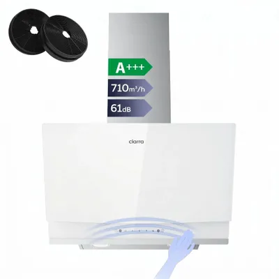 Produktbild von CIARRA Kopffreihaube 60 cm Dunstabzugshaube A+++ 710 m³/h Gestensteuerung & Touch Control, Umluft & Abluft mit LED CBCW6736A