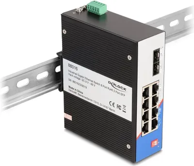 Obrázok produktu pre DeLOCK 88016, Nespravované, Gigabit Ethernet (10/100/1000), Inštalácia do Racku