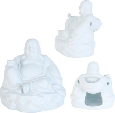 Obrázok produktu pre Vonný horák - Aróma horák - Happy Buddha - Keramika - 12 x 11 x 12 cm