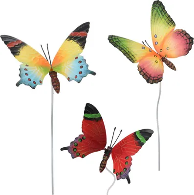 Produktbild von Gartenfigur Schmetterling auf Stab 70 cm