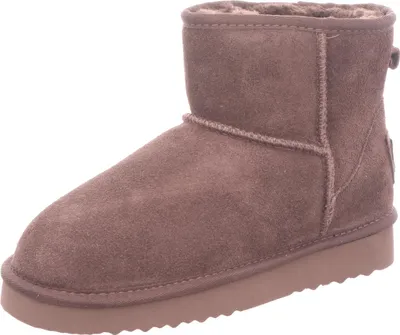 A single brown boot is shown against a white background.