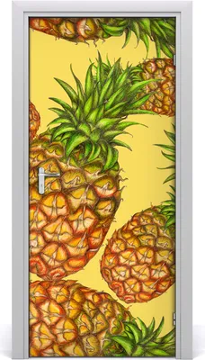 Produktbild von Tulup Türaufkleber 95x205 cm Dekorative Aufkleber Selbstklebend Wasserdichte Tapete Abnehmbar Schlafzimmer Wohnzimmer Wohnkultur - Ananas